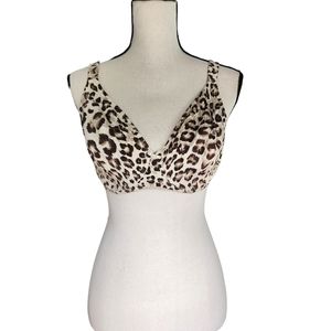 Victoria's Secret Leopard Print Unlined Underwire Bra Size 38D‎